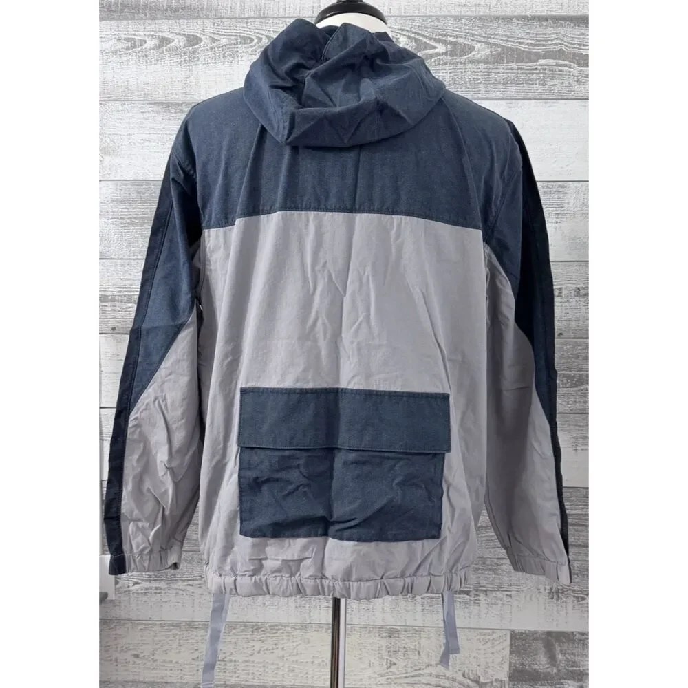 Levi’s Made & Crafted Men's Size M Hooded Popover Pockets Windbreaker Jacket